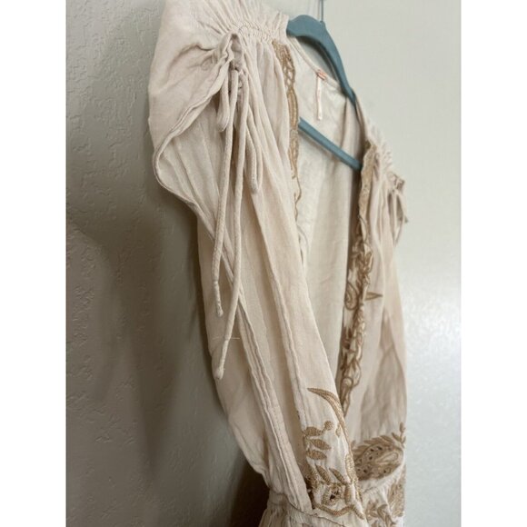 Free People Beige Weila Romper Sz XS - Picture 11 of 11